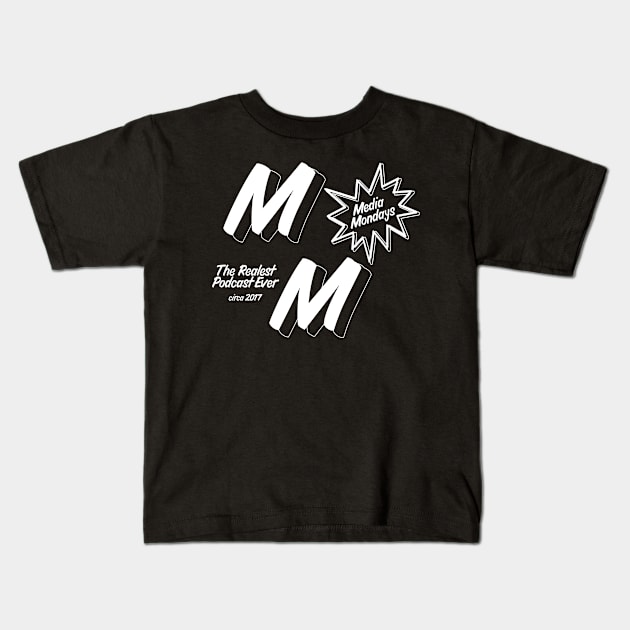 Media Mondays (white) Kids T-Shirt by TRPE